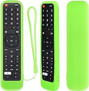 Protective Silicone Remote Case for Hisense EN2A27 EN2B27 EN2B27HB ERF2K60H EN2H27B EN2H27HS EN2H27D ER-31607R ER-22655HS Cover Shockproof Anti-Lost Washable with Lanyard (Glow in Dark Green)