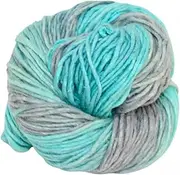 Silk Wool Blend Yarn Singles - Merino Silk Yarn, Sport/DK Weight | 200+ Yards Hand-Dyed | 100gx5 Count | 500 Grams Yukon |Luxuriously Soft and Strong for Knitting and Crocheting Projects