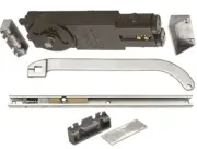 Satin Aluminum Regular Duty Spring 90 Hold Open Overhead Concealed Closer with '