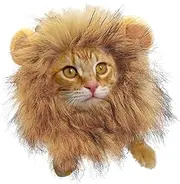 Cat Lion Mane - Lion Wig for Puppies, Pet Costume Hair, Washable, Comfortable, Chic Lion Mane Dress, Cat Clothing for Halloween, Christmas, Easter and Party Costumes, Holiday Animal Dress