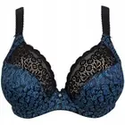 Elomi Jodi Collection 38DD L Plunge Bra Brief Panty Set Blue Velvet
