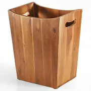 2 Gallons Wastebaskets- Wooden Waste Basket with Handles -Small Trash Can S3