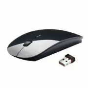 2.4GHz Optical Wireless Slim Mouse With Mini USB Receiver For Laptop PC black