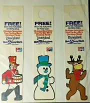 Vintage Pepsi Cola Bottle Ringers Christmas Ornaments Walt Disney Disneyland