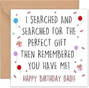 Dad Birthday Cards - Funny - Dad Birthday Card - Birthday Card Dad - Happy Birthday Dad - from Son Daughter - 50th 60th 70th 75th Step -14cm / 5.5"