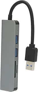 USB C Hub, 5 in 1 USB C Hub Multiport Adapter, USB Type C to USB Adapter with USB3.0, 2 USB2.0, SD and TF Card Reader Ports for Laptop PC