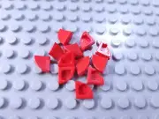 LEGO New Lot of 12 Red 1x1 Corner Tile Pieces