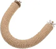 Happyyami Birds Perch Stand for Parrots Durable Shaped Natural Coconut Rope Perch Easy Installation for Bird Cage Fun and Functional for Birds Promotes Oral Health and Exercise