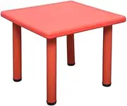 60x60cm Kid's Adjustable Square Table Desk Red