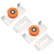2 Sets Hooks Door Pulley Furniture Sliding Roller Aluminum and Window
