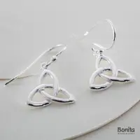 在飛比找蝦皮商城優惠-Bonita 【925純銀】凱特爾結純銀耳掛耳環-- 710