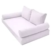 |COVER ONLY| Style1 Queen Piped Trim Daybed Mattress Bolster Pillow Covers AD107