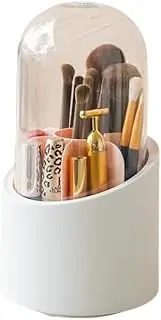 Makeup Brush Holder Organiser, Make up Brush Bucket Cosmetic Brushes Storage 360 Rotating Lid, Eye Shadow Brush Bucket Eyeliners Eyebrow Pencil Display Case for Dressing Tables and Bathrooms