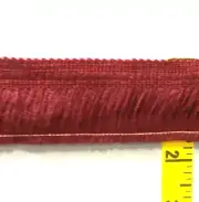 Fringe Trim Nylon Blend Fringe Trim Edging 1-3/4 inch Burgundy Red 4 yds #FR30