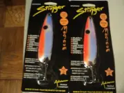 2 - MICHIGAN STINGER MAGNUM SPOONS (UV ORANGE TUX) NIP