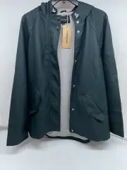 XL Fahsyee Raincoat Men, Hooded Waterproof Rain Coat Windproof Jacket Gray Liner