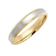 PLATINUM & 18K YELLOW GOLD MENS WEDDING BAND ,TWO TONE GOLD MENS WEDDING RING