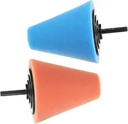 2Pcs Car Wheel Polishing Sponge Pad Shaped Buffing Pads for Drill Buffing Disc for Automotive Care Achieve Shine