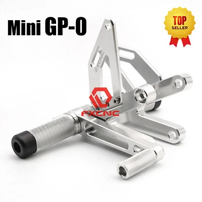 CNC Silver Front Rearsets Footpeg Footrest Pedal Mount Fit Minigp mini moto GP-0