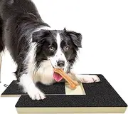Dog Nail Scratch Board File - Scratcher Pad Mat Square Scratching Scratchboard Scratchpad Sandpaper Treat Trimming Emery Sand Trimmer Puppy (Black)