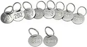 NanTun Numbers Tags 1-40, 25mm 304 Stainless Steel Hollowed Numbered Key Tags with Rings, Number ID Tags Key Chain