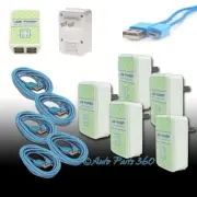 5X 4 USB PORT WALL ADAPTER+10FT CABLE POWER CHARGER AQUA FOR GALAXY S4 S3 NOTE 2