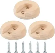 uxcell 12Pcs Wooden Closet Rod Holders, Wardrobe Rod Brackets End Support Curtain Rod Holder Sockets with Screws for 20mm Closet Rods
