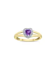 Gem Spark 14K 0.51 ct. tw. Diamond & Amethyst Ring
