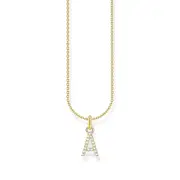 THOMAS SABO Necklace with letter pendant A and white zirconia - gold