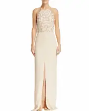 Aidan by Aidan Mattox Women's Halter Beaded Gown MSRP $295 Size 0 # 10A 1511 NEW