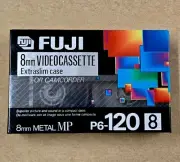 FUJI (P6-120MP8) 8MM Cideo Cassette Extraslim Case (Camcorder Tape) SEALED