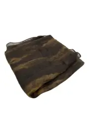 Dennis Basso Printed Woven Scarf Java Chinchilla