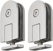 Glass Door Hinge,Bathroom Clamp,Pivot Hinges,Frameless Glass Door Hinge 360 Degrees Pivot Hinge Bathroom Door Clamps 304 Stainless Steel Shower Door Accessories Door Holder Wine Cabinet Show