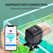 Auto Food Timer Automatic Fish Feeder Aquarium Tank WiFi Feeding Dispenser US