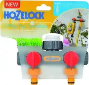 Hozelock 2-Way Tap Connector –Dual Outdoor Garden Hose Splitter Tap Fitting Tool