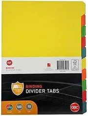 GBC A4 Tab Dividers 10 Pack