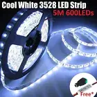 New 600 LEDs Waterproof Bright Led Strip Lights Cool White 3528 SMD DC 12V 5M