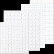 4 Sheets Foam Adhesive Squares＆Dots, 530Pcs Total Double Sided Self Adhesive Dot
