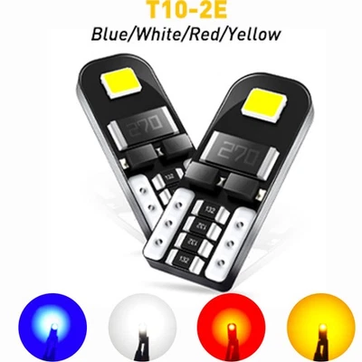 AUXITO T10 LED License Plate Light Bulb 8000K Super Bright Blue 168 2825 194 B (for: Renault)