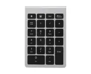 BT304 22-Key Wireless Numeric Keypad, Mini Keyboard Compatible with Bluetooth 3.0 (Silver/Black)