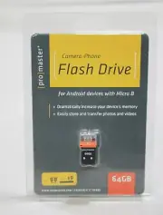 PRO Camera Phone Flash Drive 64GB for Android,Samsung phones USB 2.0 Micro B NEW