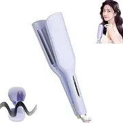 Glamova, Glamova Curling Iron, 2025 New Curling Iron, Hair Crimper, Deep Hair Waver Curling Iron for Women Beach Waves (Purple)