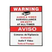 5 x Security Camera CCTV Warning SIGN English Spanish CCTV Surveillance Decal