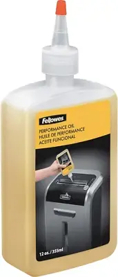 Fellowes Powershred Performance Shredder Oil 12 Oz. Extended Nozzle Bottle