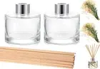 2 Reed Diffuser Sets Flower Oil Diffuser Sticks with Refill Empty 5Oz Diffuser B