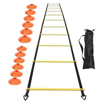 Agility Ladder Set 20Ft Adjustable Speed Training Ladder with 12 Football5503