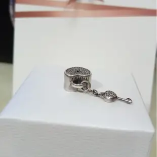 專櫃正品 PANDORA 潘朵拉 791429CZ 愛心鎖 925純銀串珠手鍊 高雄面交