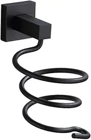 Generic Hair Dryer Holder Blow Dryer Holder Adhesive Blow Dryer Rack Hair Tool Organizer Rack for Hair Dryer Hair Dryer Wall Mount Holder Hair Dryer Storage Black Aluminum