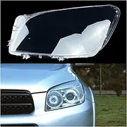 Car Front Headlight Cover Light Glass Lens Caps Transparent Lampshade Shell Compatible for Toyota Rav4 2005-2008 Headlight Cover Replacement(Left)
