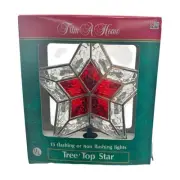 1980s Trim A Home Tree Topper Star Faux Glass 15 Light Kmart N